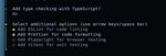 Captura con las opciones de Svelte para instalar eslint, prettier, playwright y vitest